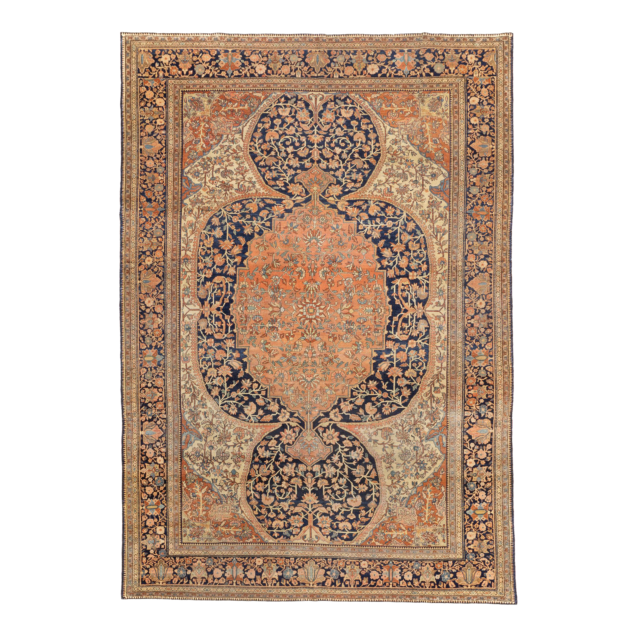 Antique Persian Farahan Sarouk Rug 9’4\