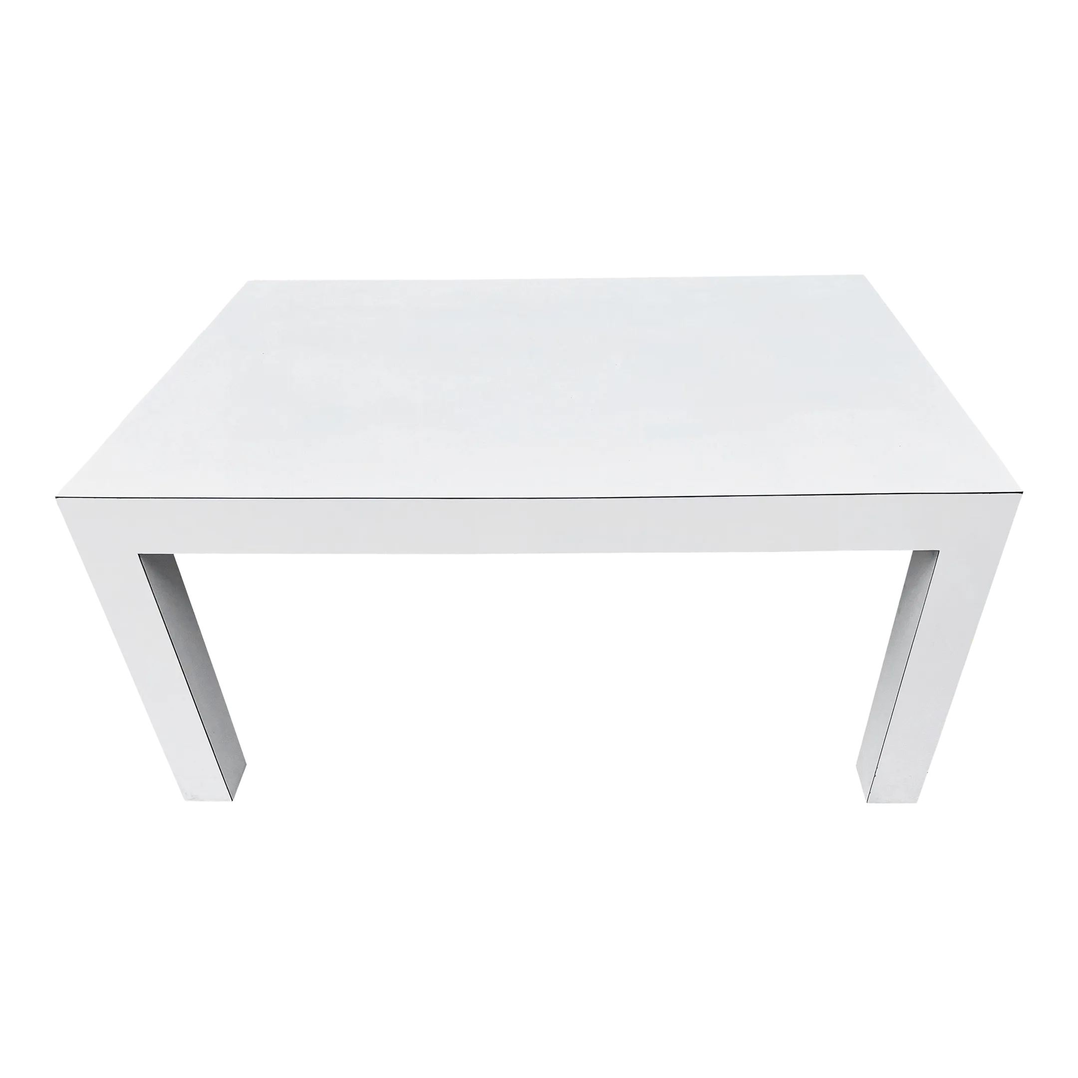 MidCentury Modern White Laminate Parsons Table Chairish