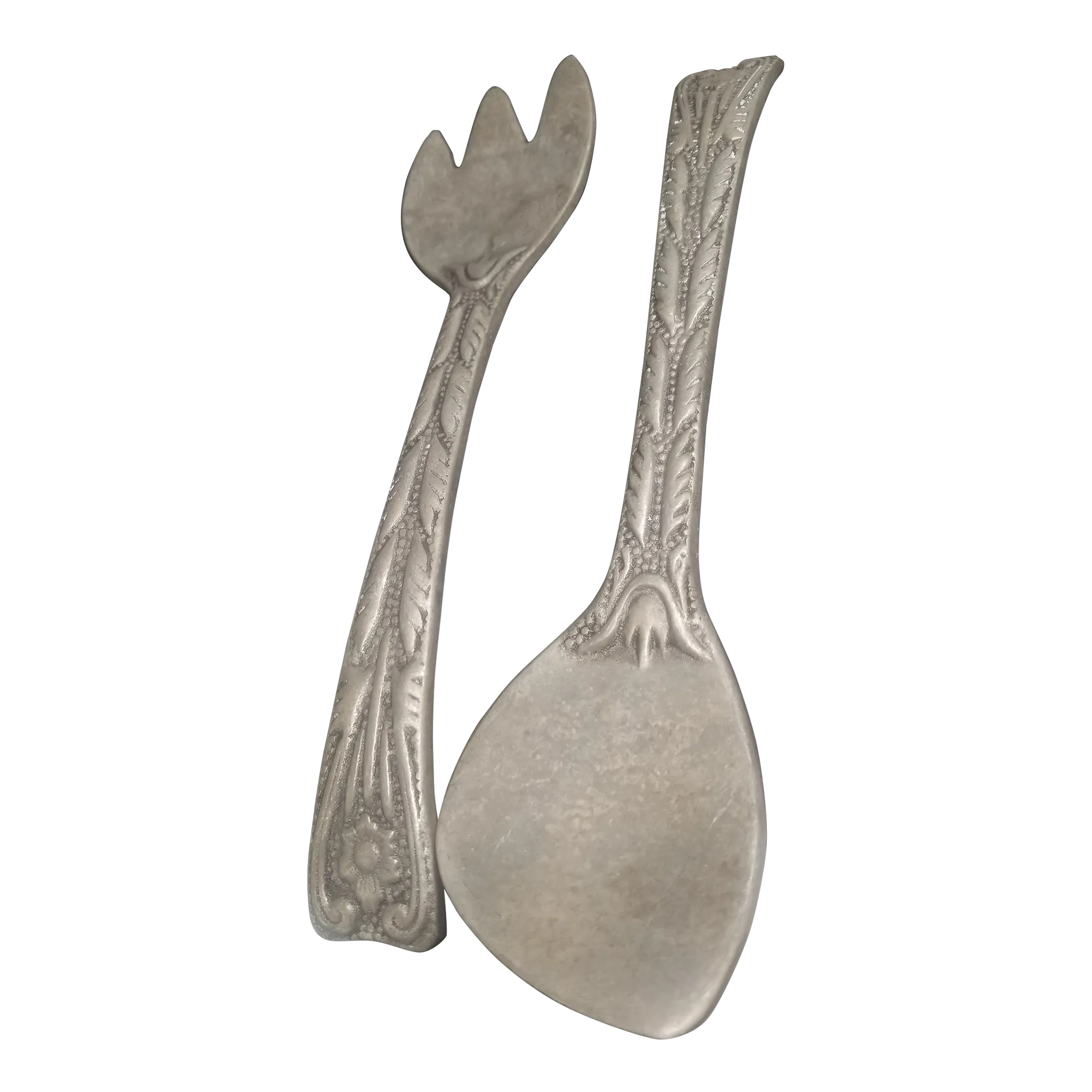 Vintage Salad Serving Set Rwp Wilton Armetale PewterLook Fork and