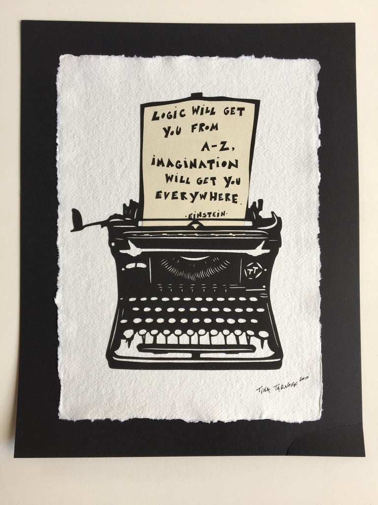 Vintage Typewriter Silhouette