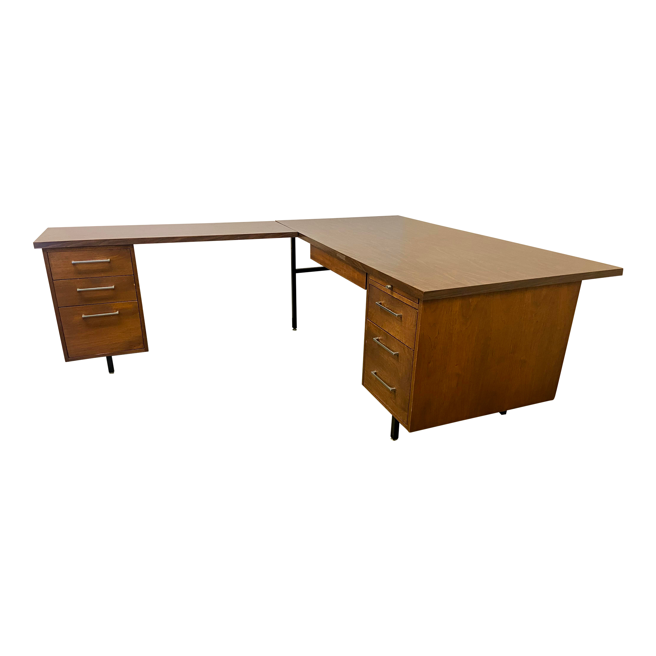 1970s Alma Desk Company Vintage Mid Century Modern L Shape Desk Chairish