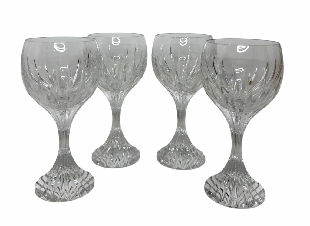 Baccarat French Crystal Massena Bordeaux Wine Goblets - Set of 4