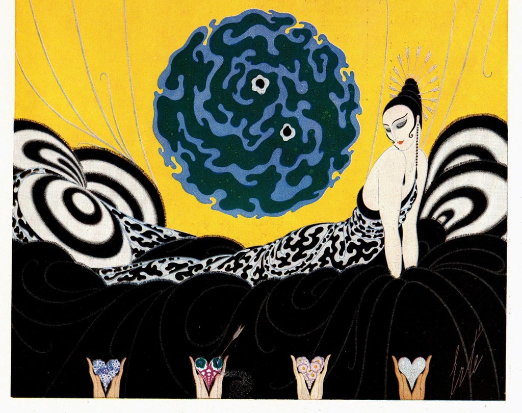 1926 Original French Art Deco Lithograph- Erte, Matted | Chairish