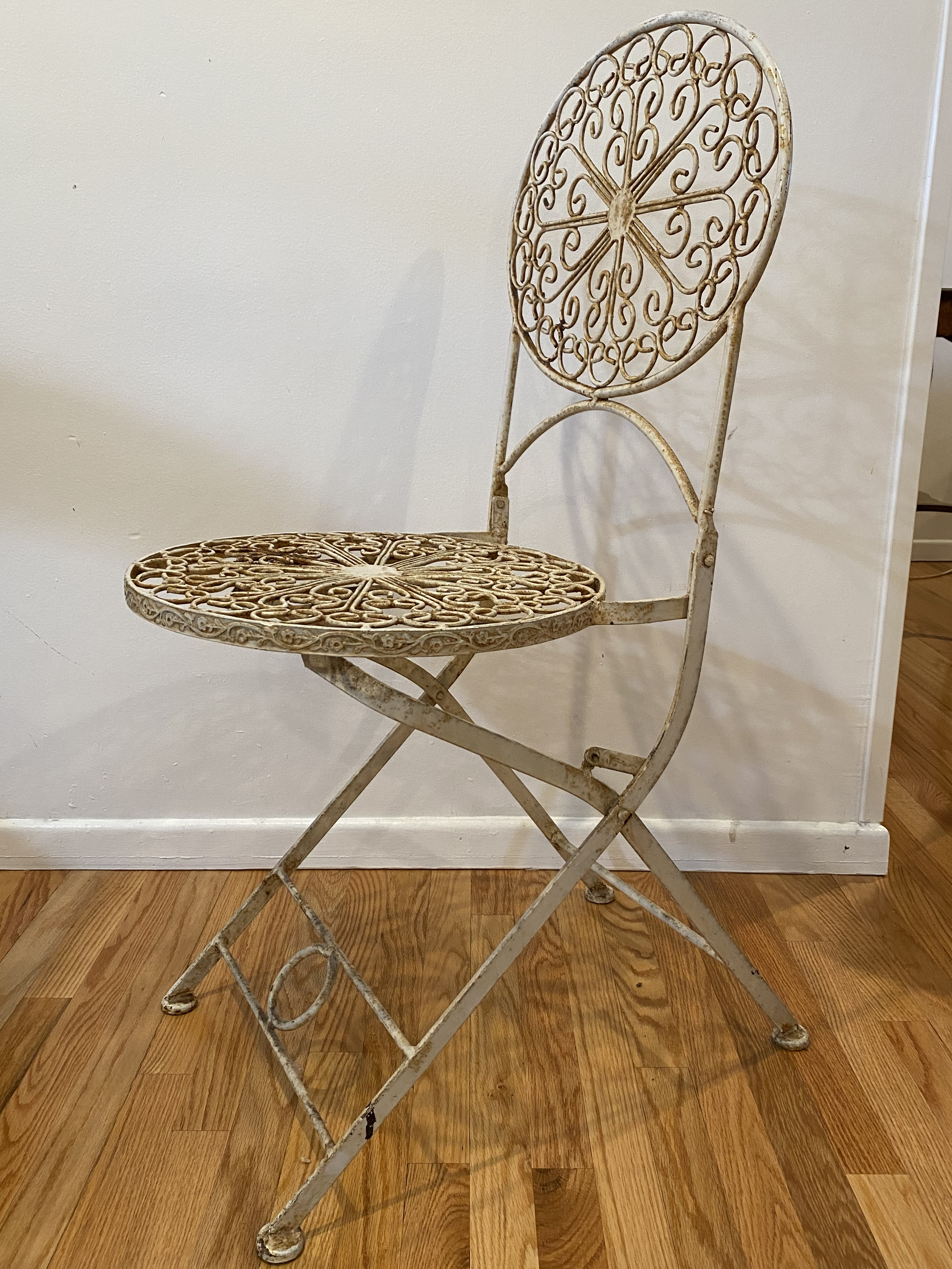 Cast iron folding chairs sale