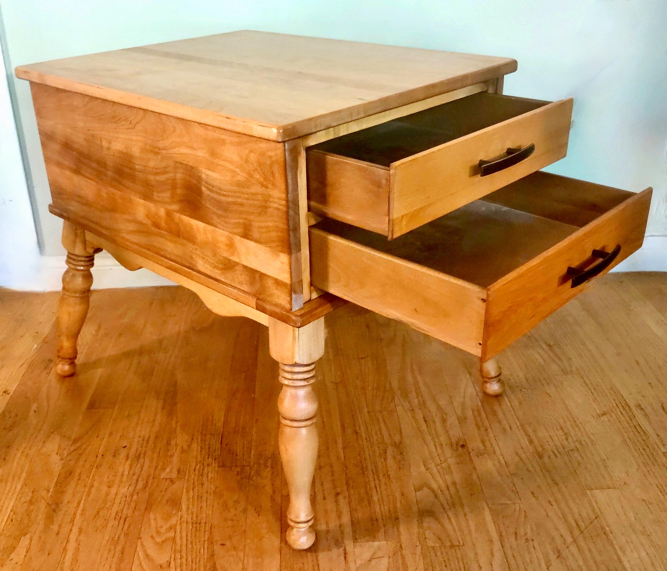 1950s Ethan Allen Early American Series Solid Birch Maple Side