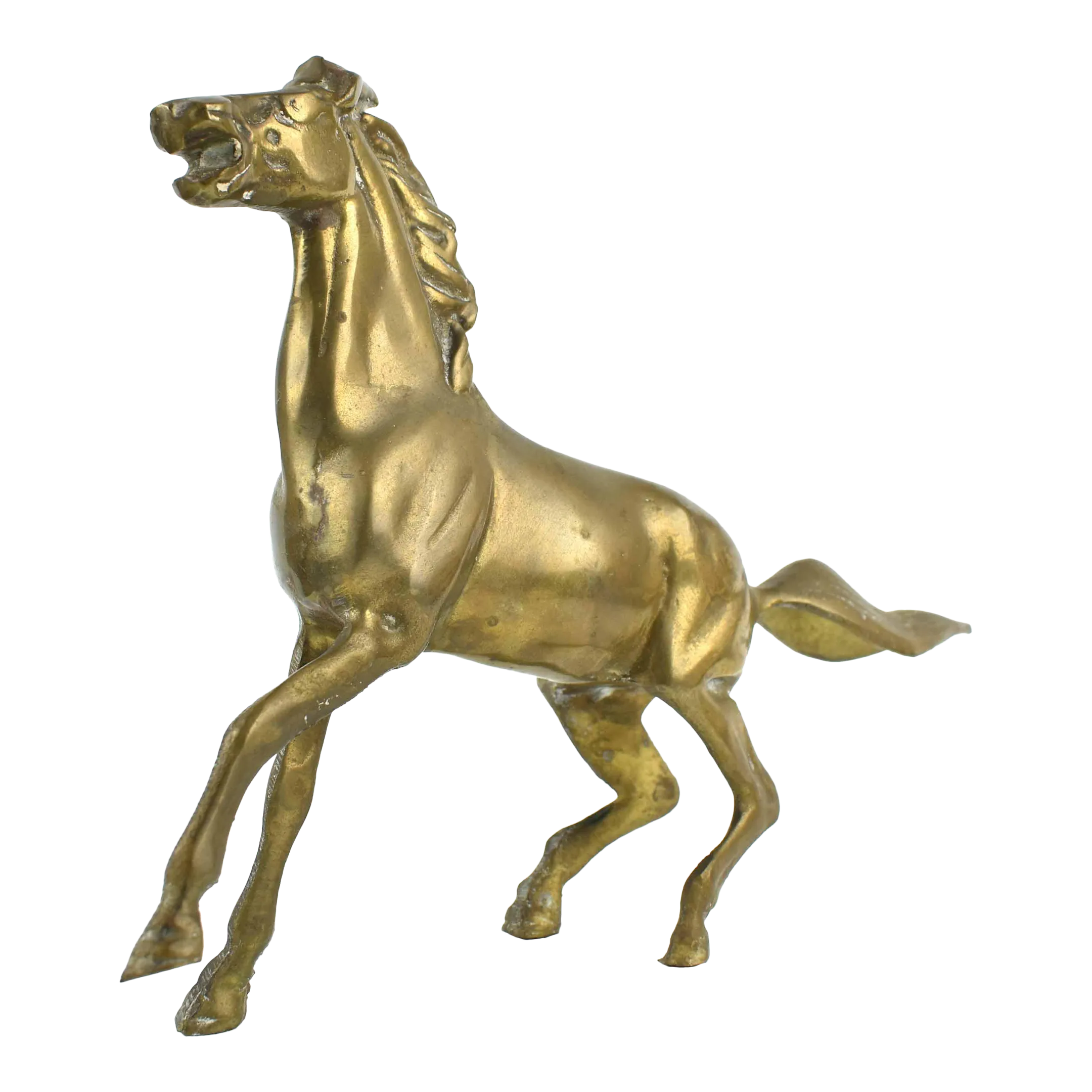 Mid 20th Century Solid Brass Horse Figurine Chairish
