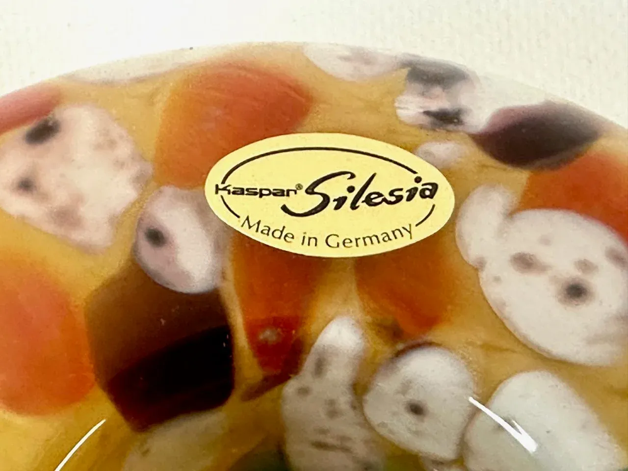 Vintage Art Glass Candleholder from Kaspar Silesia, 1960sNerf Scar