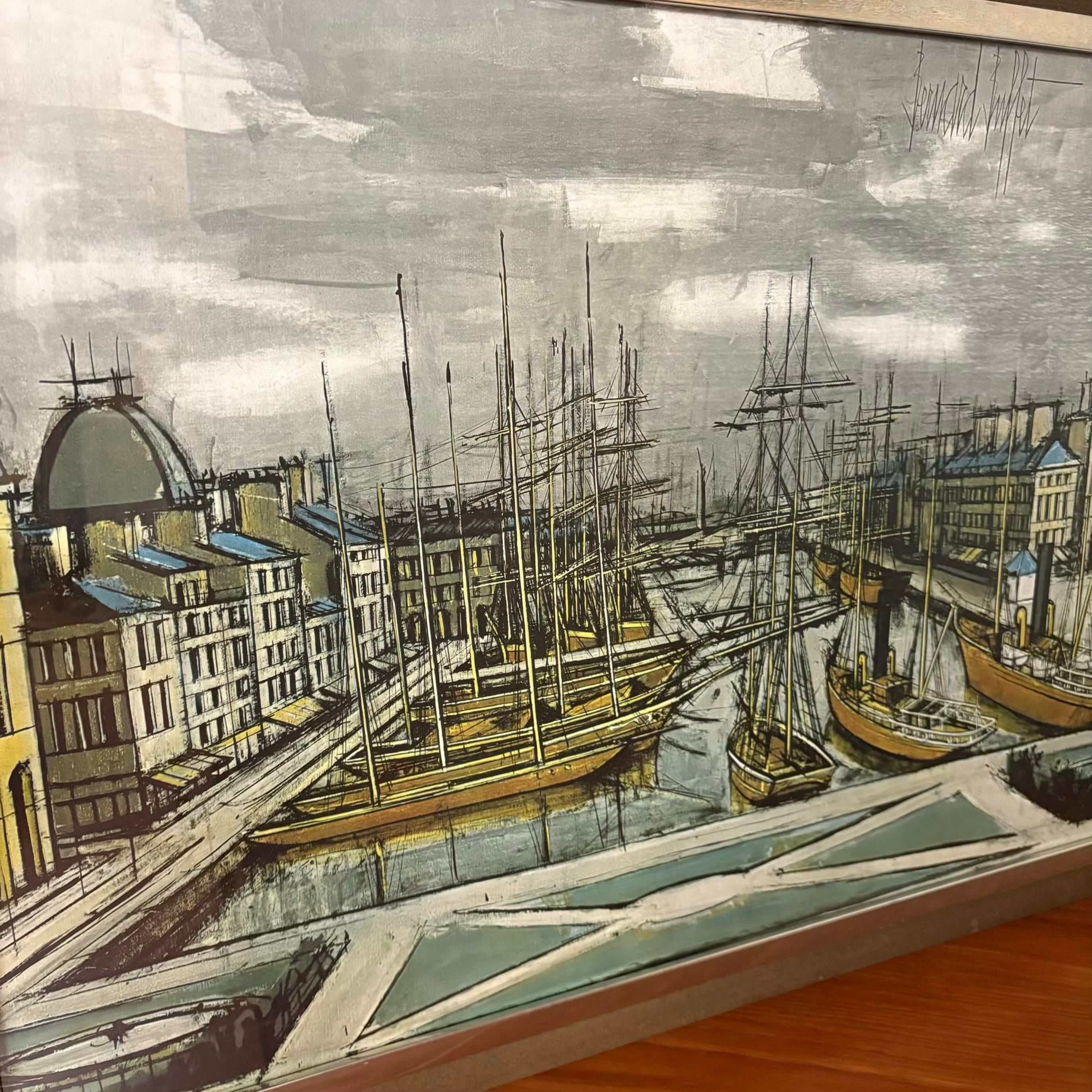 ベルナール・ビュッフェ、Le Havre,le bassin de commer ベルナール・ビュッフェ、Le Havre,le bassin de commer - メルカリ
