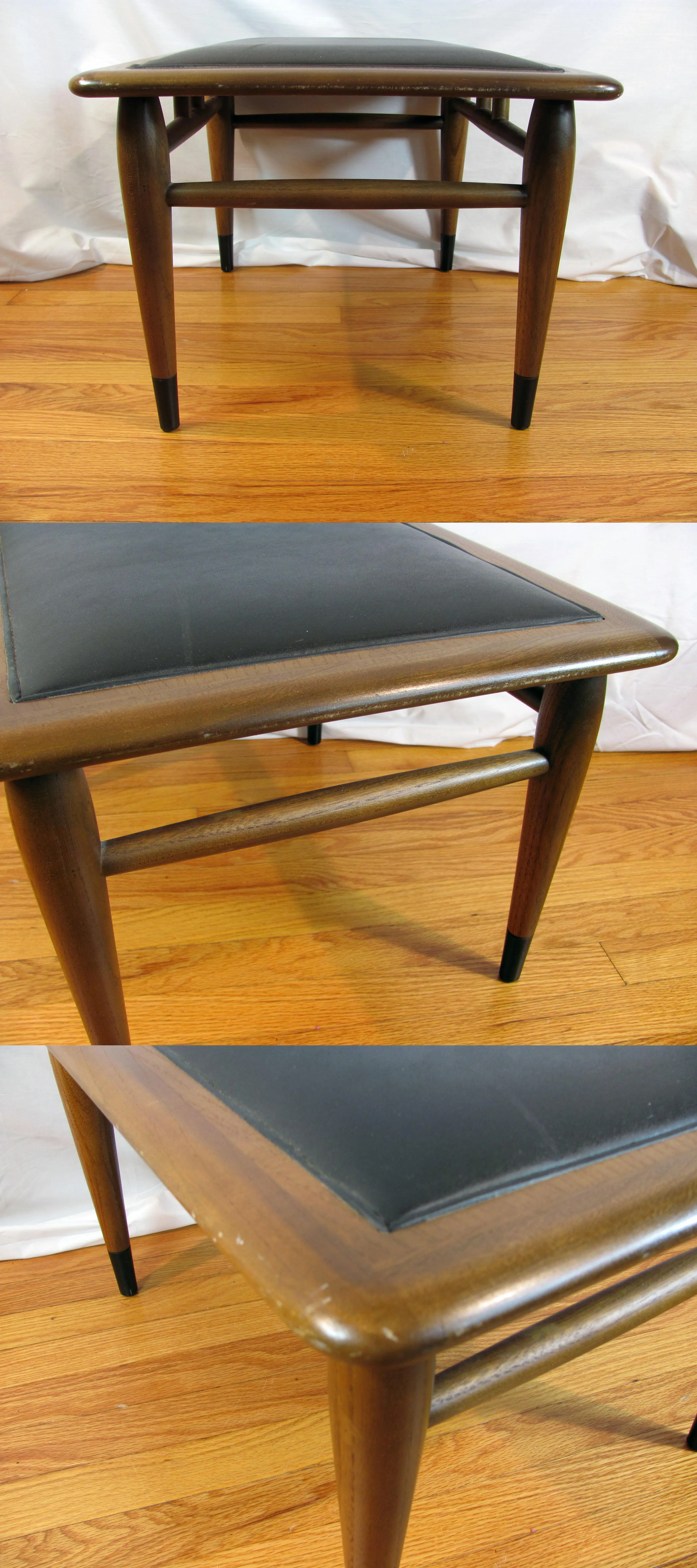 1964 Andre Bus for Lane Acclaim 900 Walnut Foot Stools Ottoman - A Pair