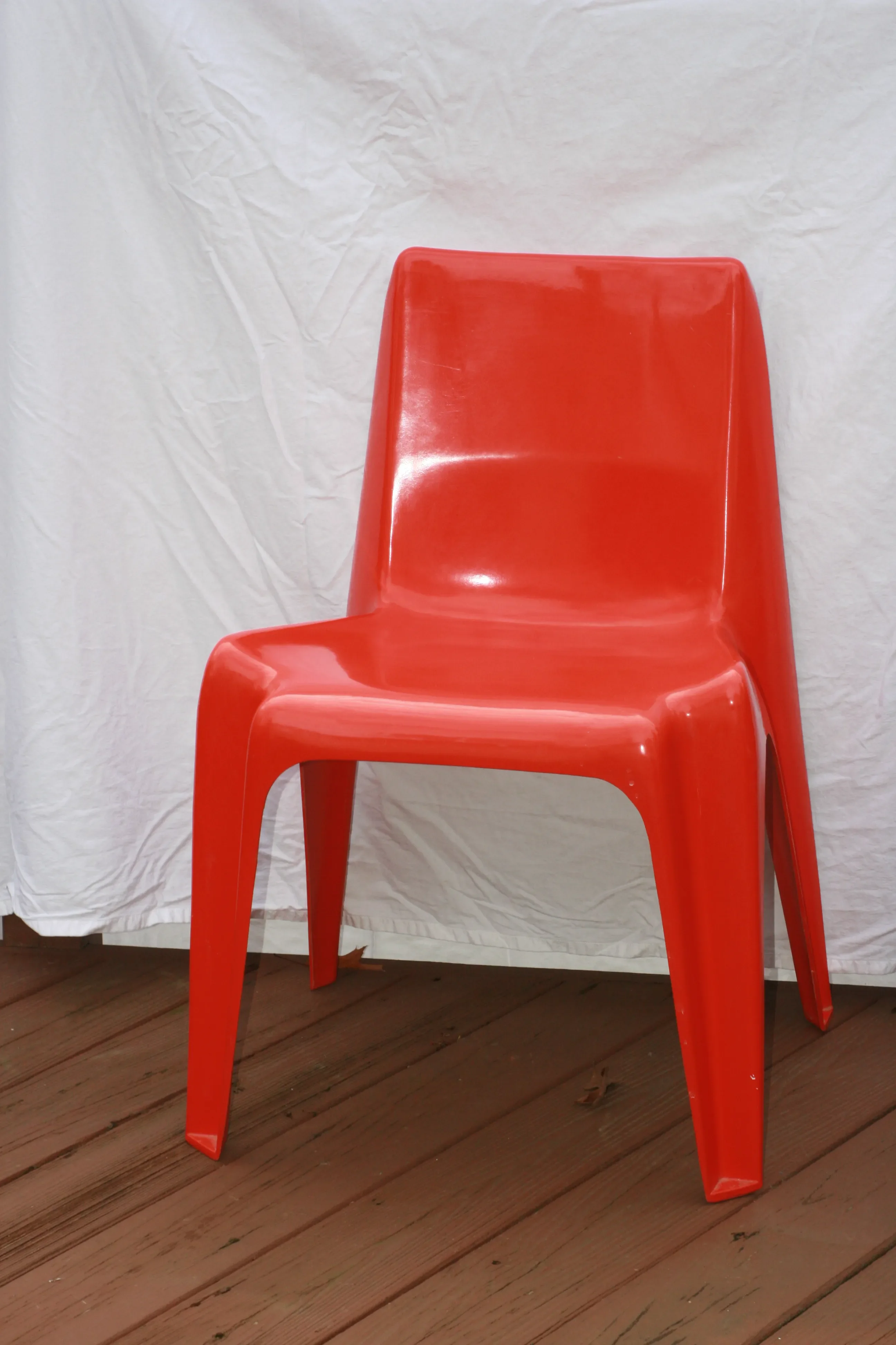 1960s Vintage Helmut Batzner Red Space Age Bofinger Chair Designed