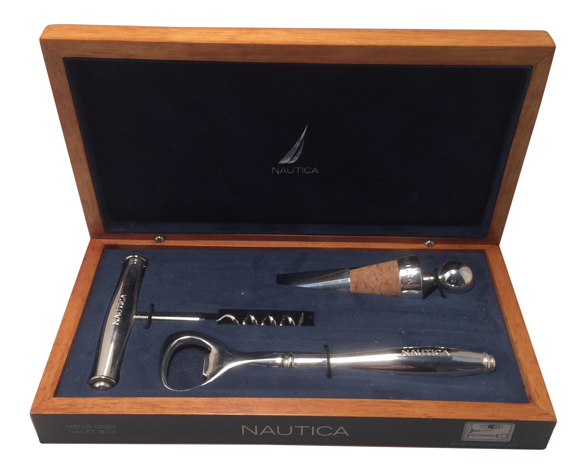 Men S Nautica Desk Valet Wine Gift Box Set Chairish