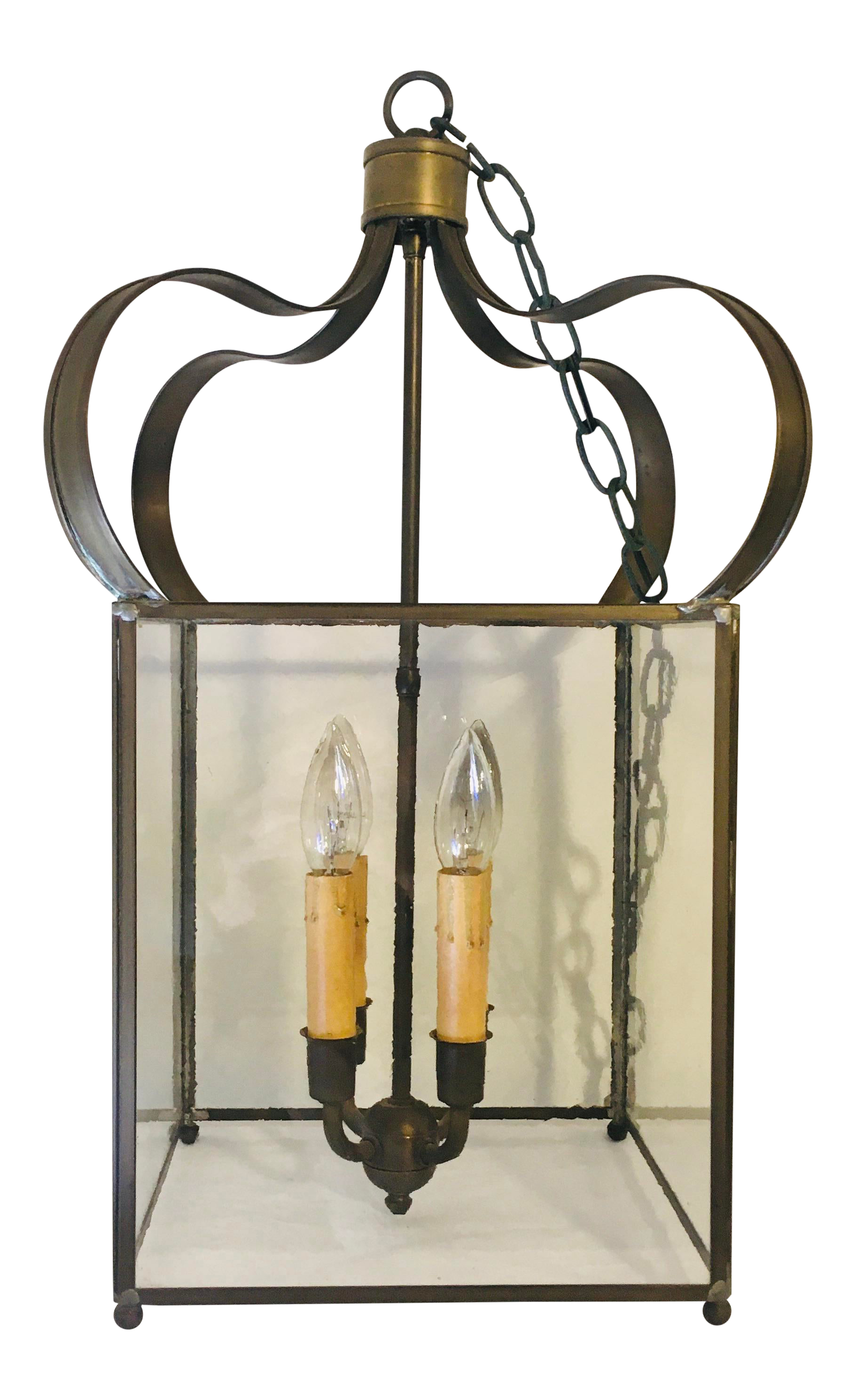 Vintage Onion Dome Lantern Style Chandelier In Antique Brass Chairish