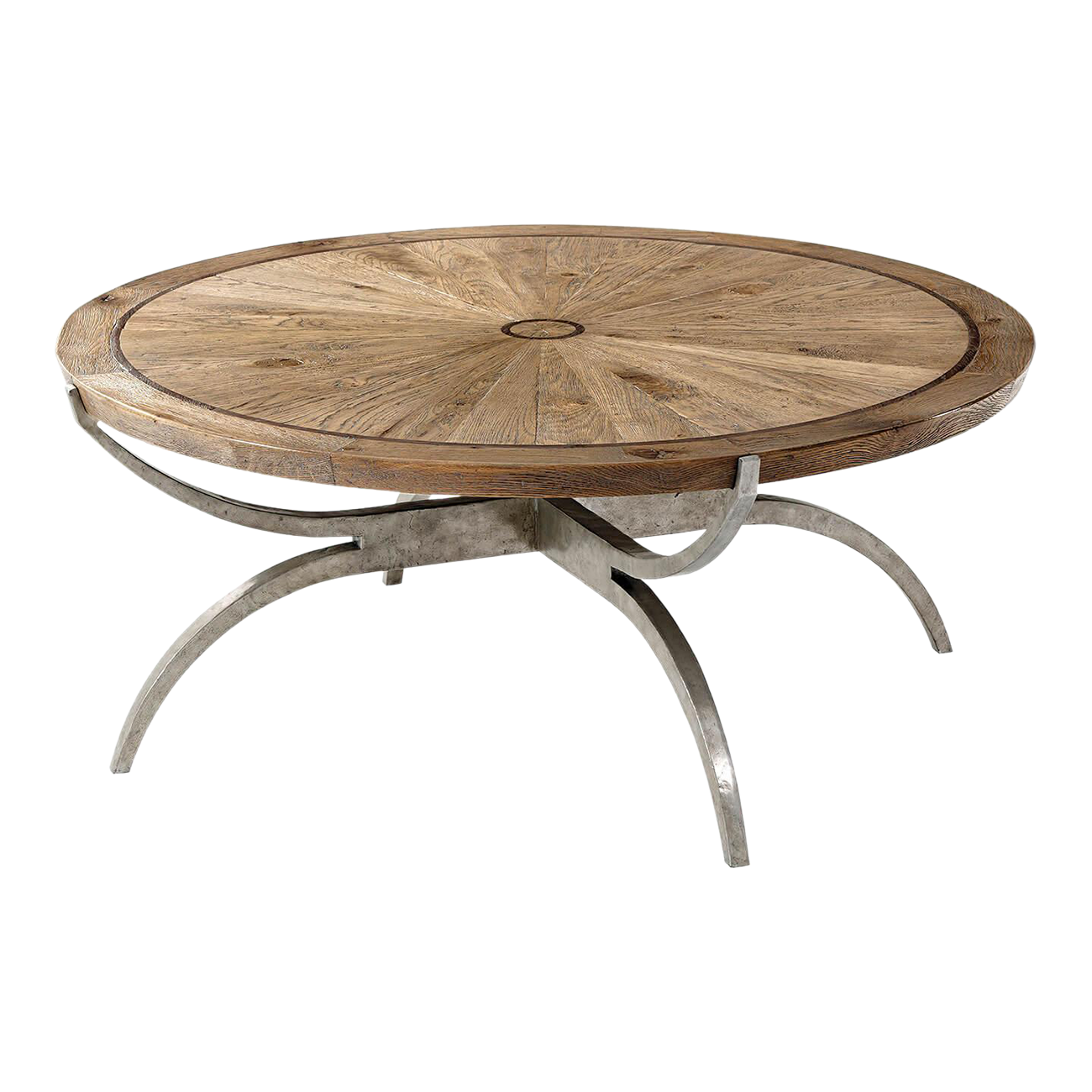 Modern Oak Round Coffee Table Chairish