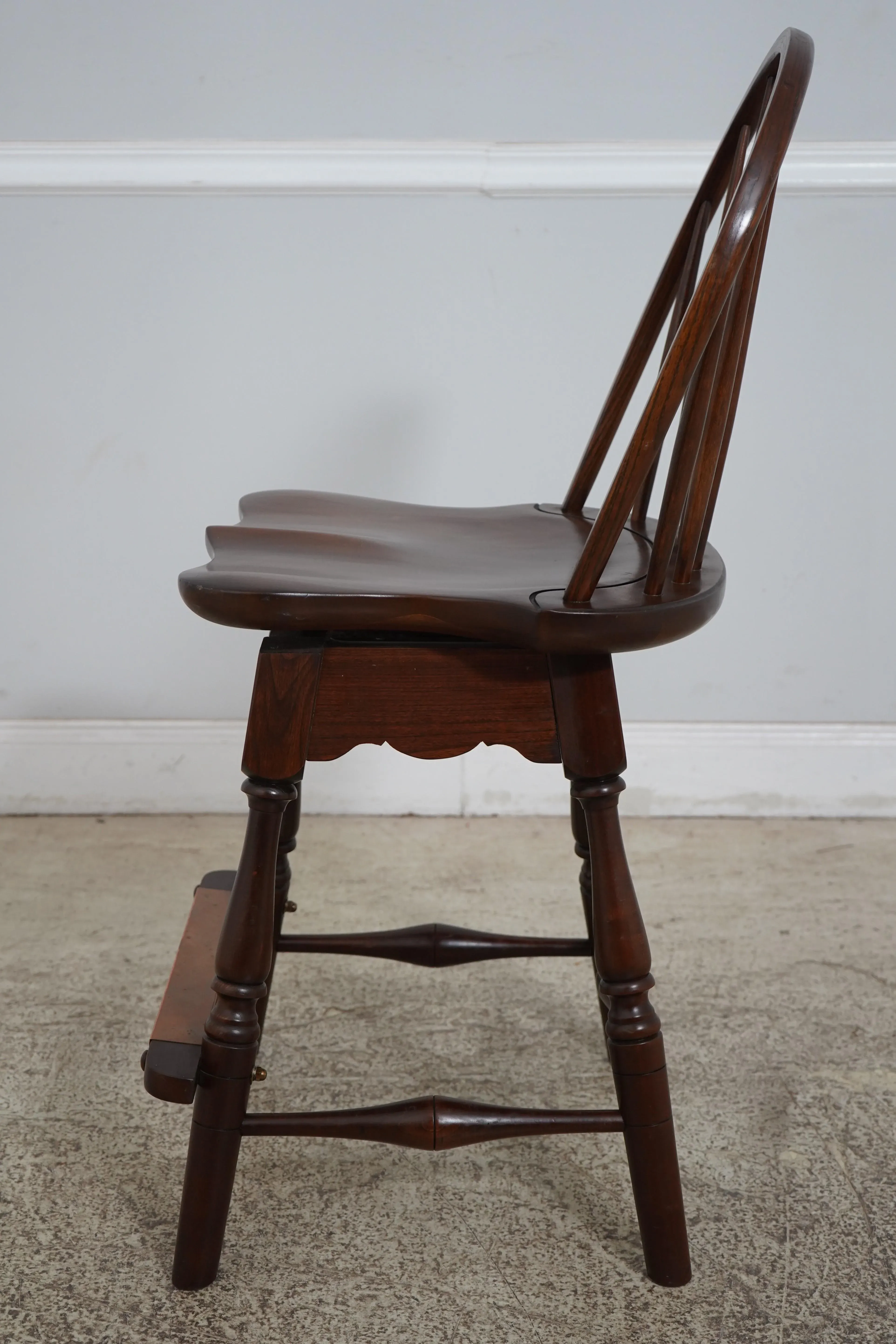 Frederick Duckloe Windsor Style Cherry Swivel High Chair Chairish