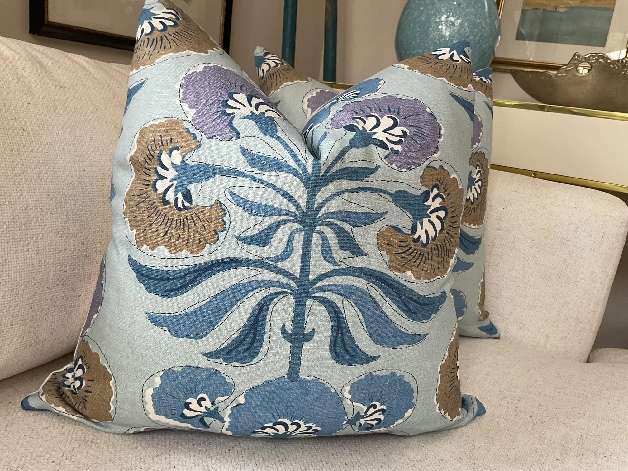 Thibaut “Tybee Tree” in Lavendar Blue Floral (Both Sided