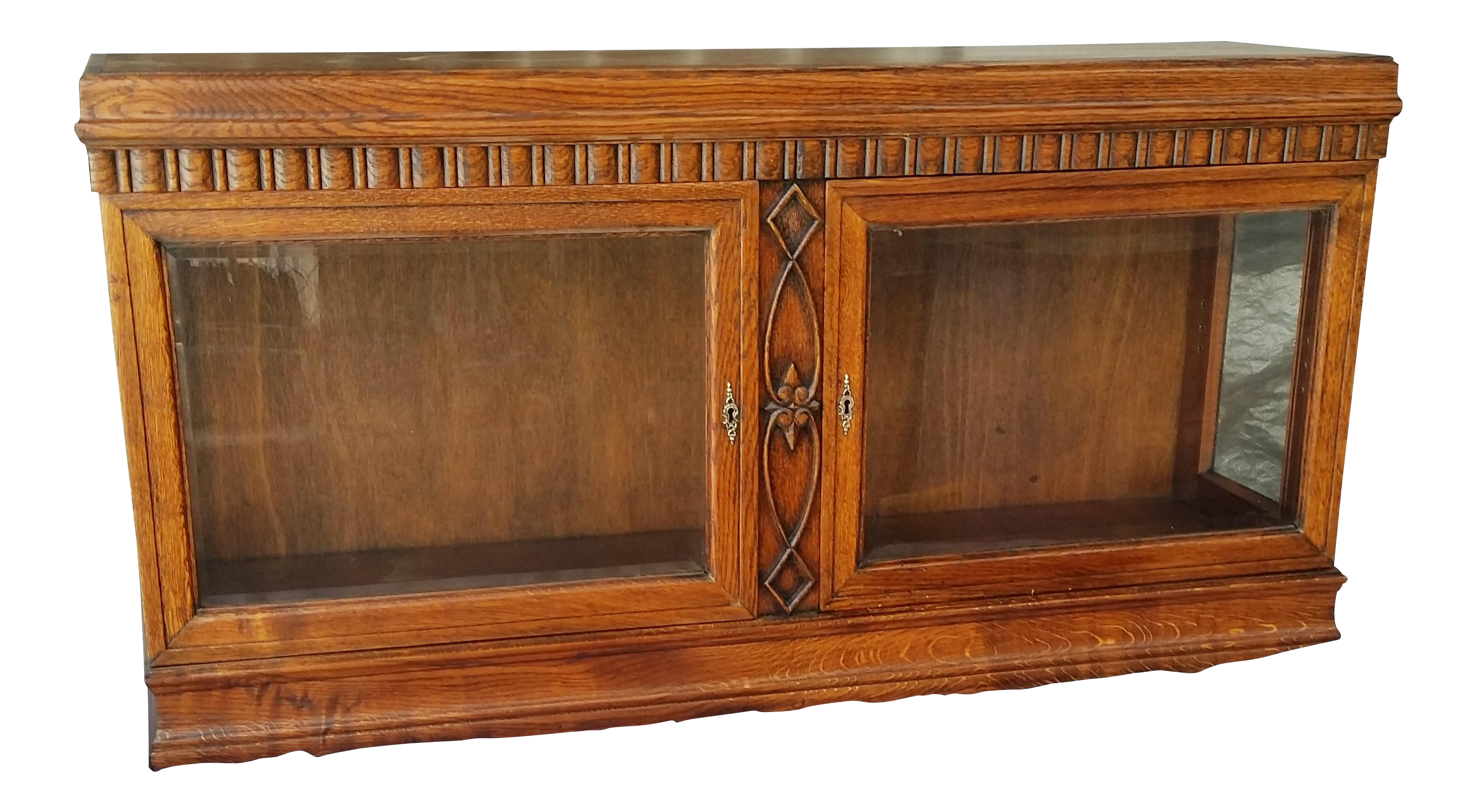 1930 S Vintage Carved Oak Tabletop Wall Cabinet Chairish