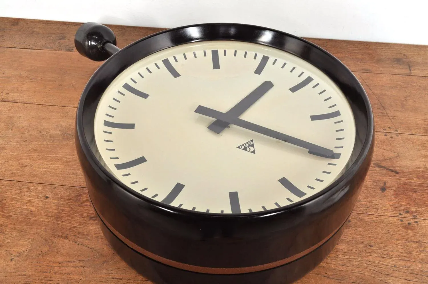 Double-Sided Wall Clock from Pragotron, 1960s | Chairish
