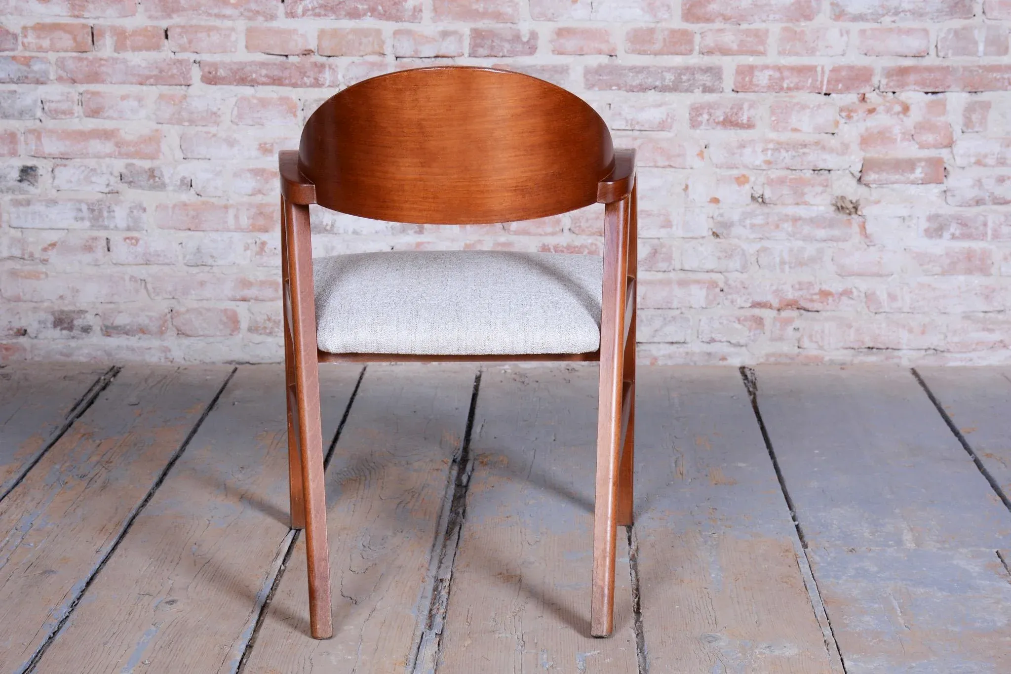 Mid-Century Czech Cherrywood Armchairs, 1970s, Set of 2