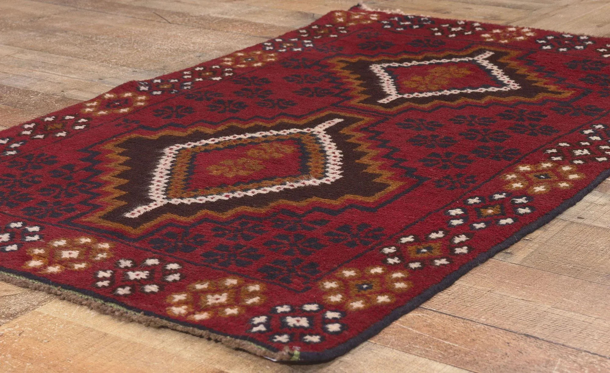 Mid 20th Century Vintage Afghan Baluch Rug, 02'09 X 04'07