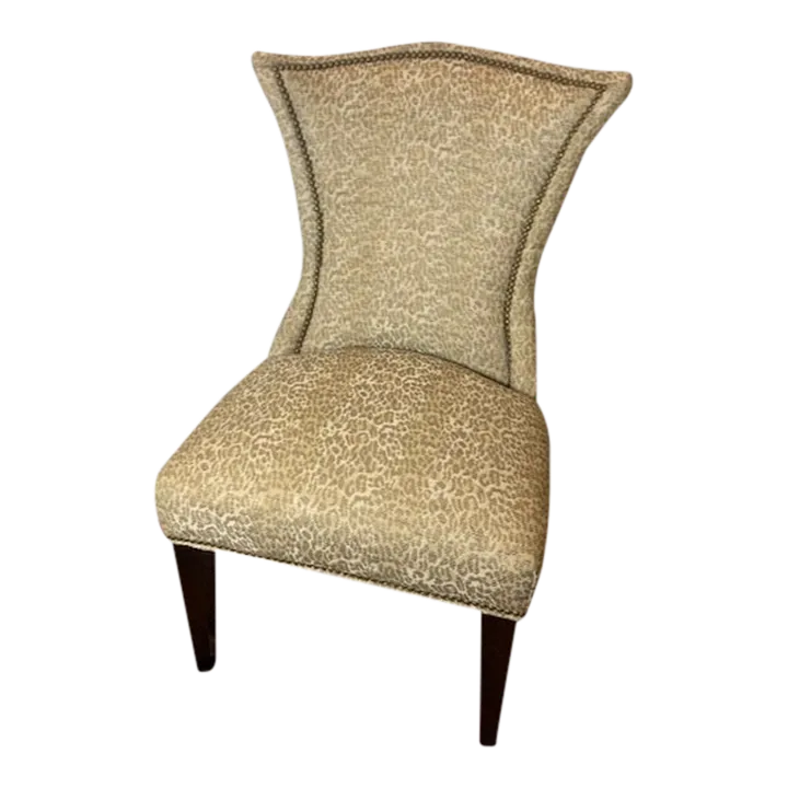 Lee Industries Custom Upholstered Cheetah Print Accent Chair Chairish
