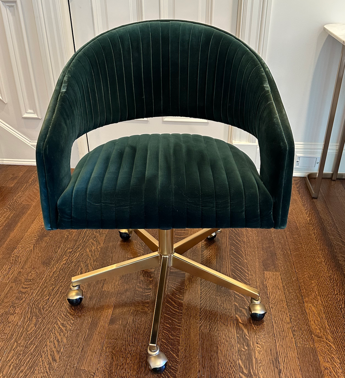 Cb2 velvet 2024 office chair