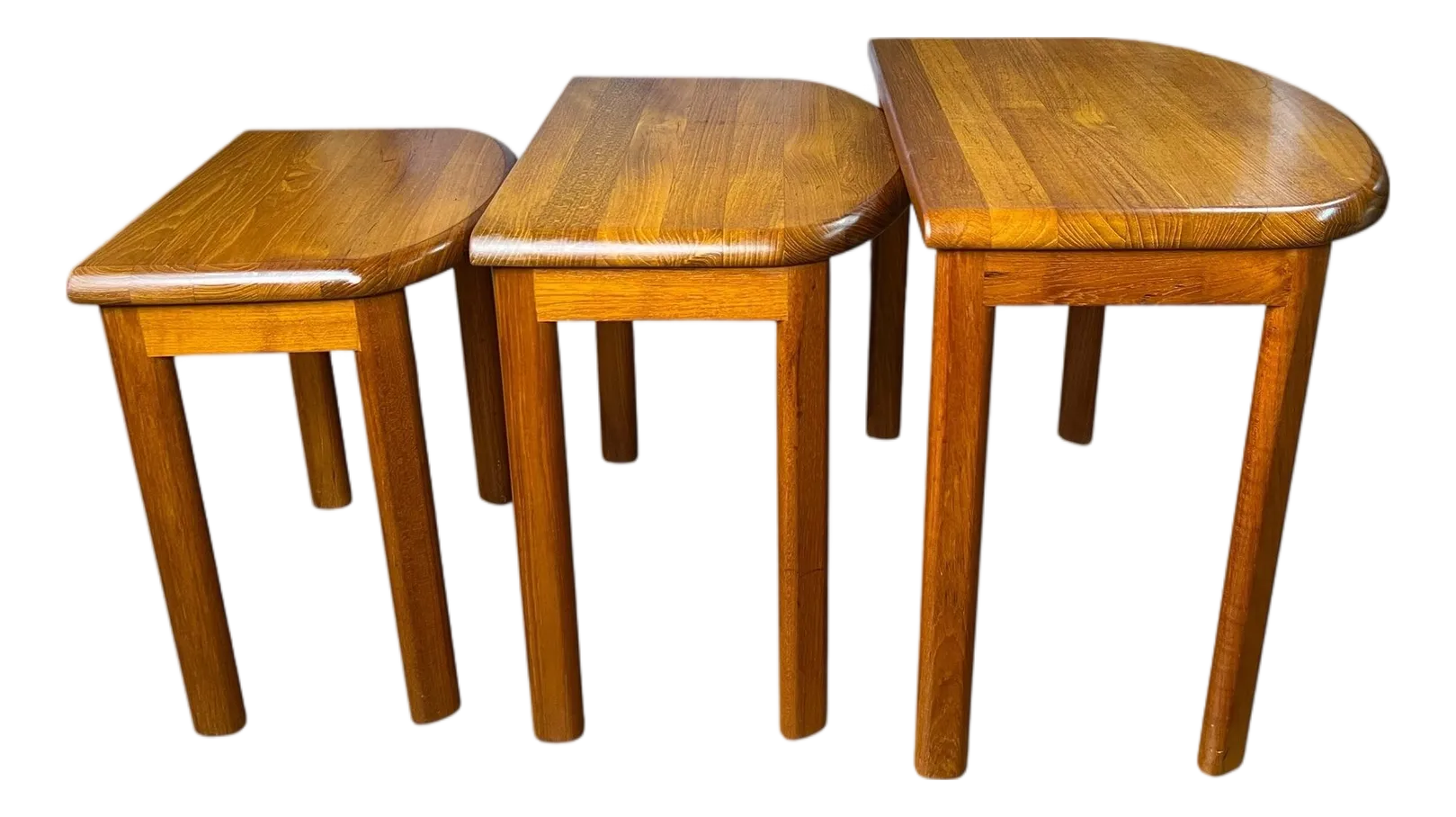 Danish Solid Teak Nesting Tables by Salling Stolefabrik