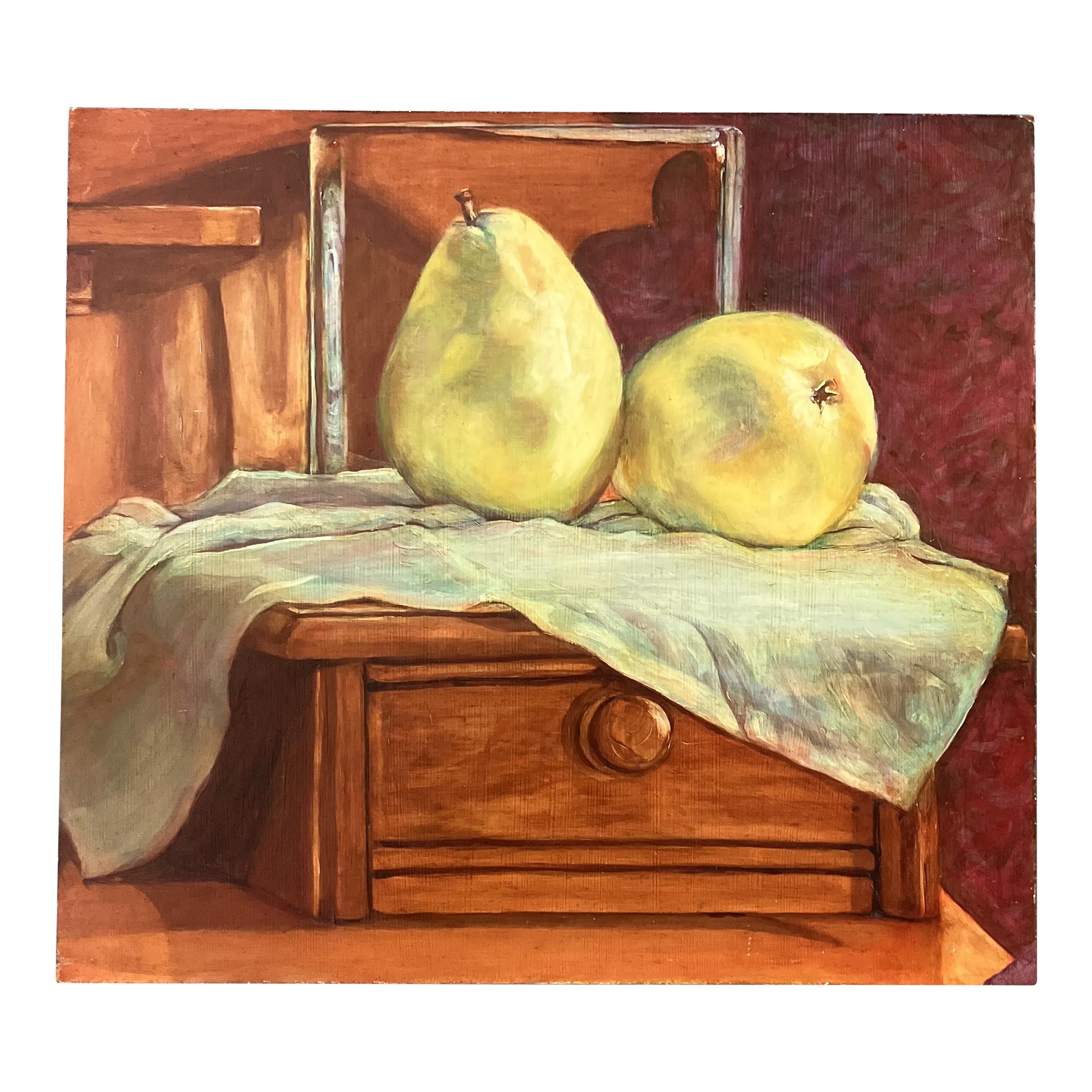 Contemporary Original Expressionist Still Life With Pears Painting