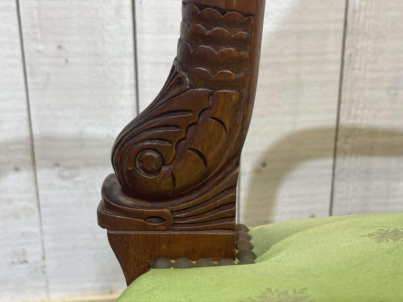 Empire Style Mahogany Chairs, 1950s, Set of 2