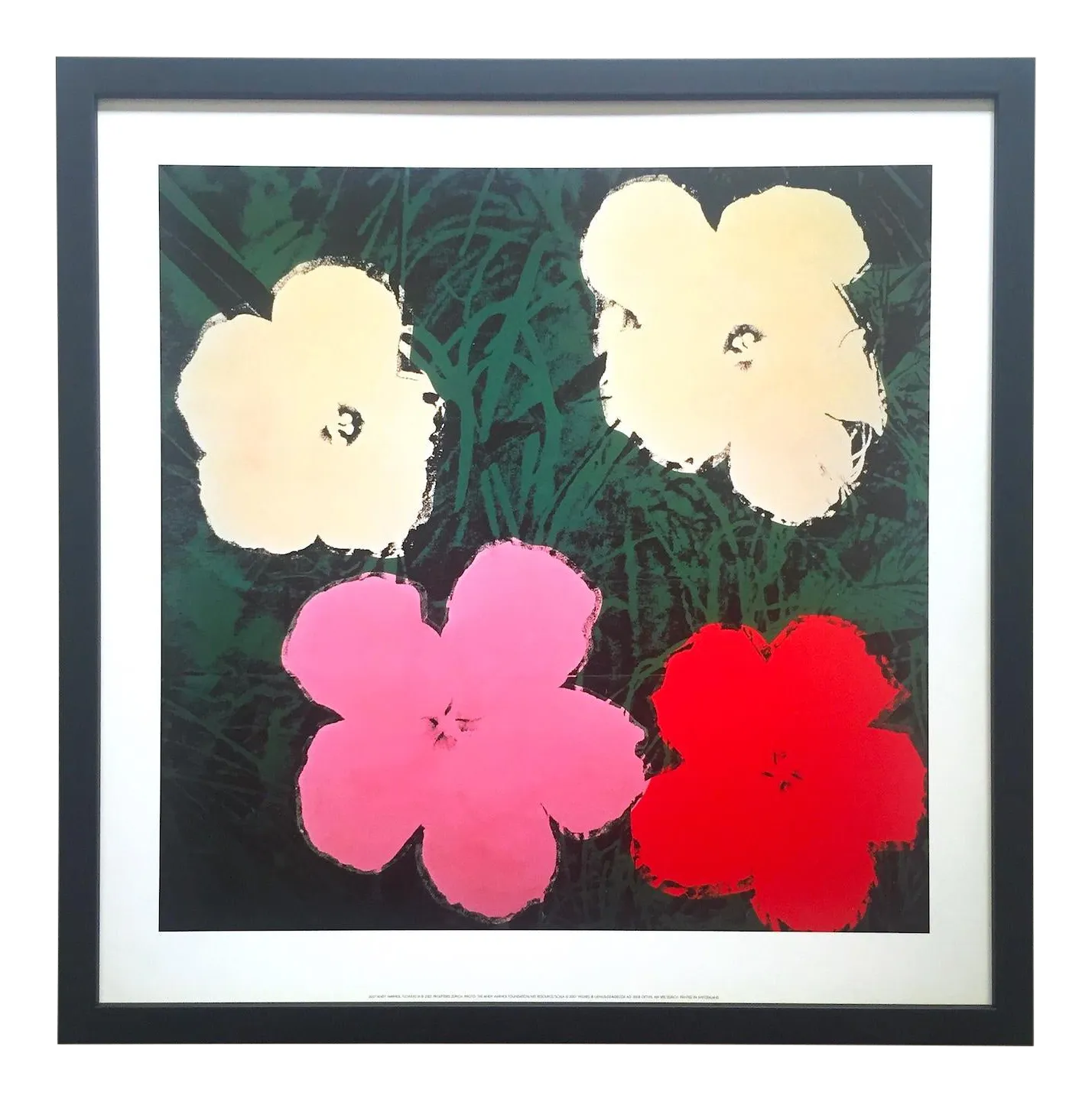 Andy Warhol Foundation Vintage Lithograph Print Framed Pop Art Poster Flowers Iii 1964 Chairish