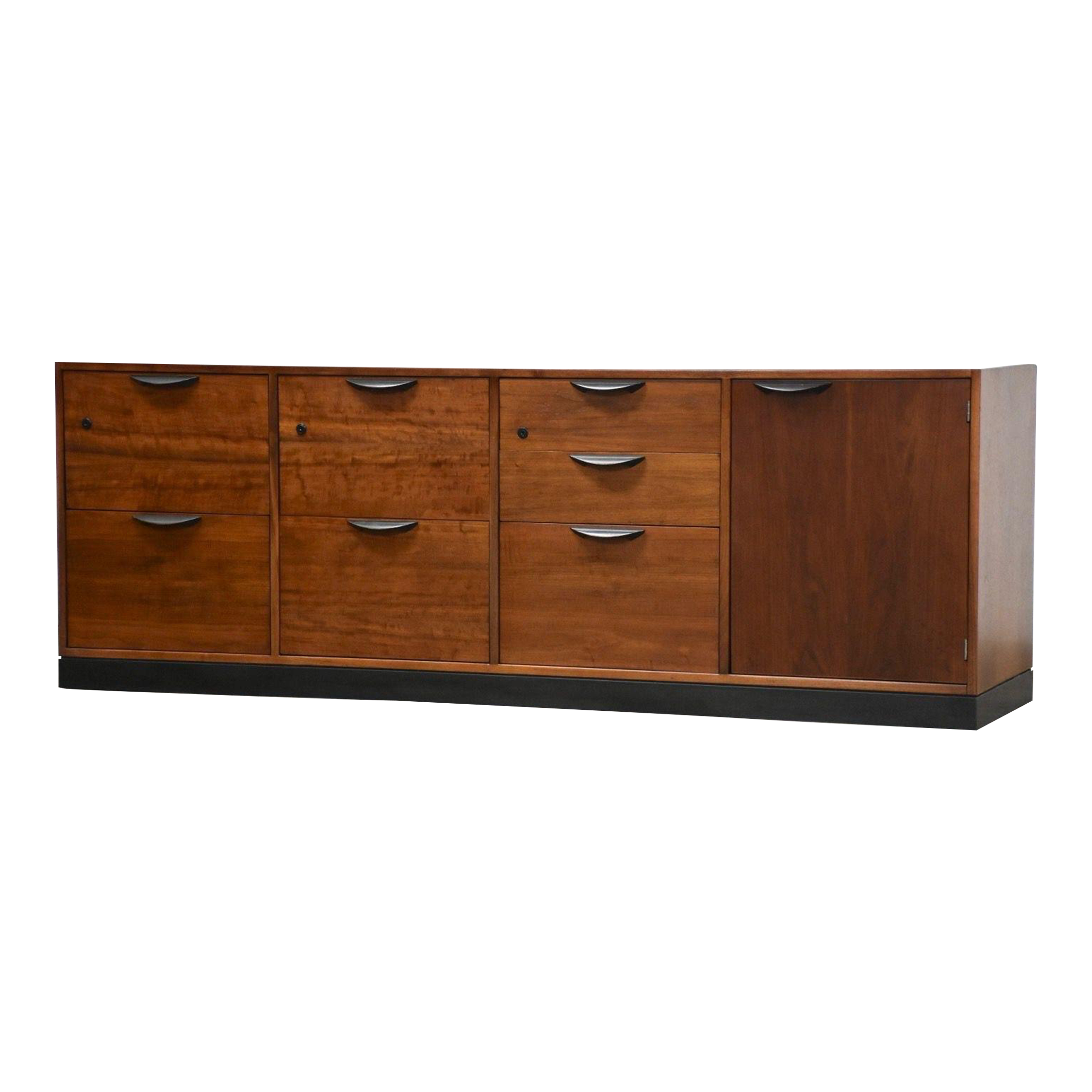 1960s Refinished Jens Risom Walnut Credenza | Chairish
