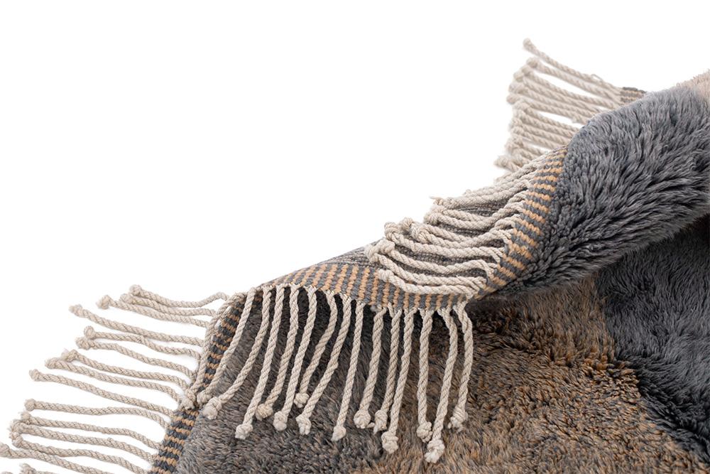 Absatract Hand-Knotted Wool Rug by Azele Studio