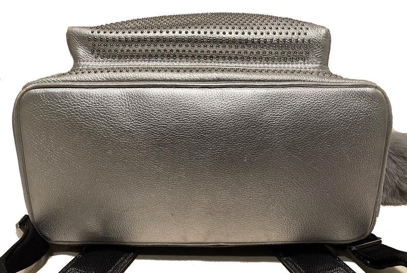 MCM Special Edition Silver Leather Swarovski Crystal  display picture 3
