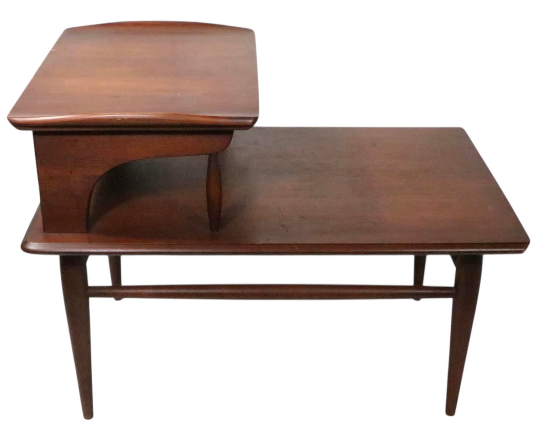 Mid Century Step End Table Bassett Artisan C 1950/60's | Chairish