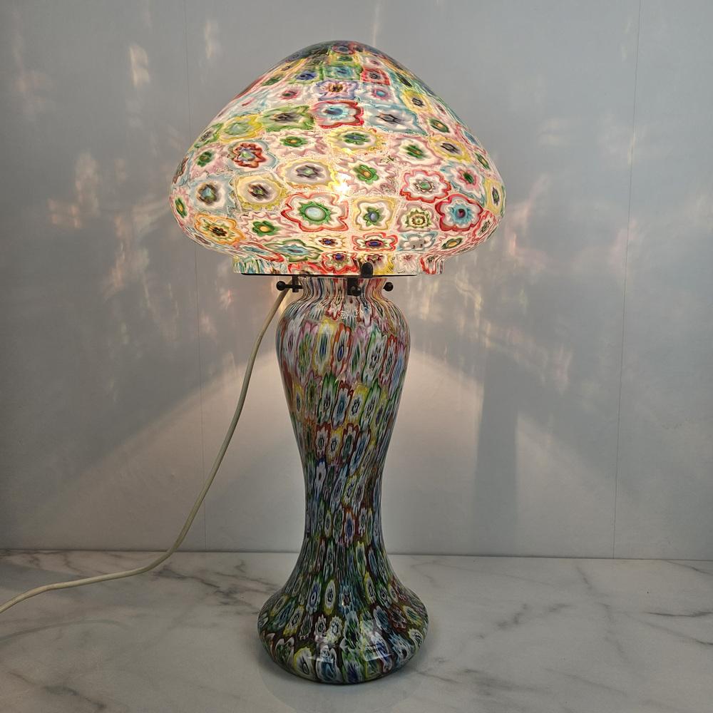 Millefiore Murano Glass Table Lamp attributed to Fratelli Toso