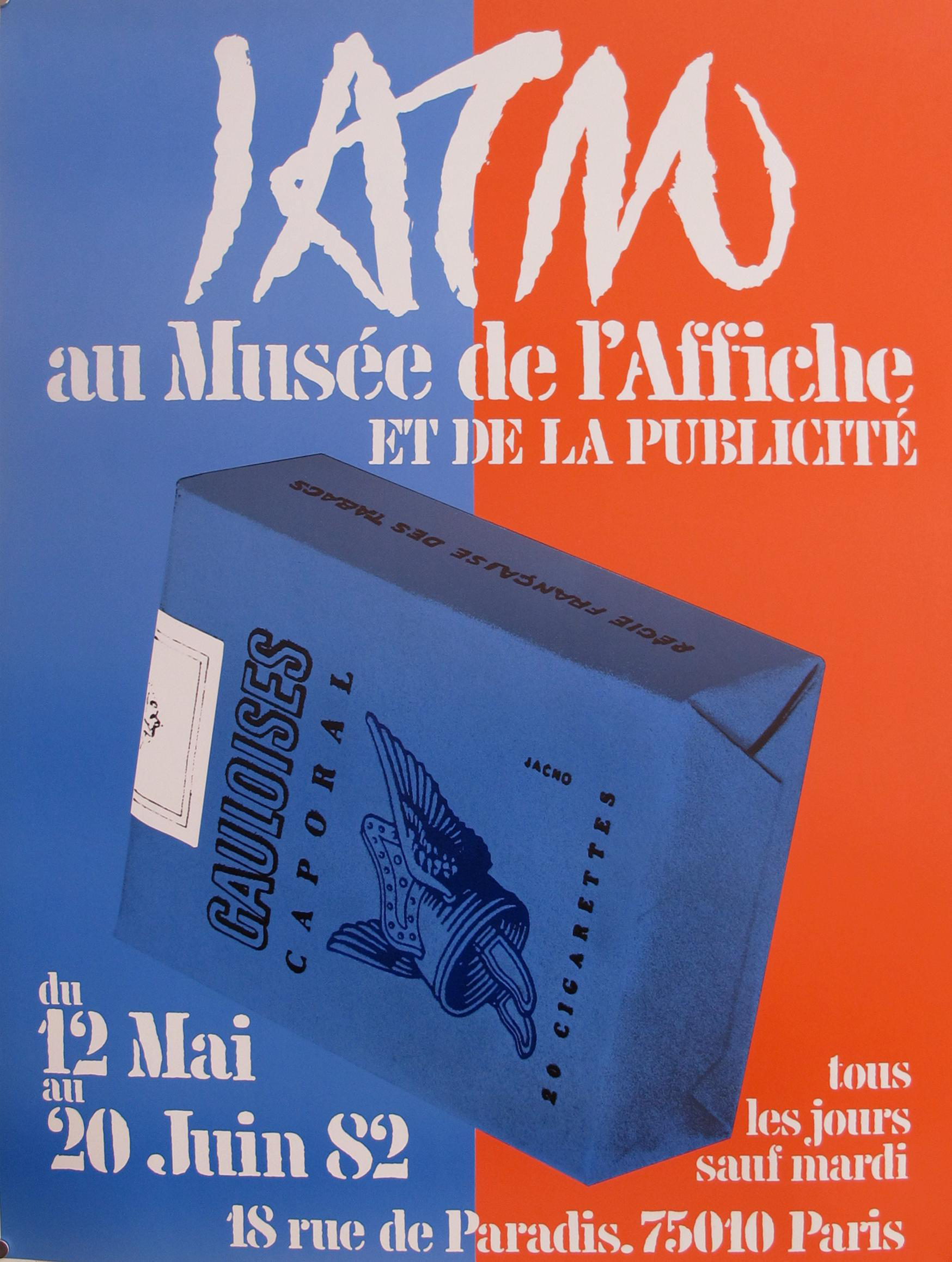 ゴロワーズ/Paquet De Gauloises/マルセル ジャクノ/ポスター Gauloises Cigarettes, Musée de l'Affiche Paris' Poster