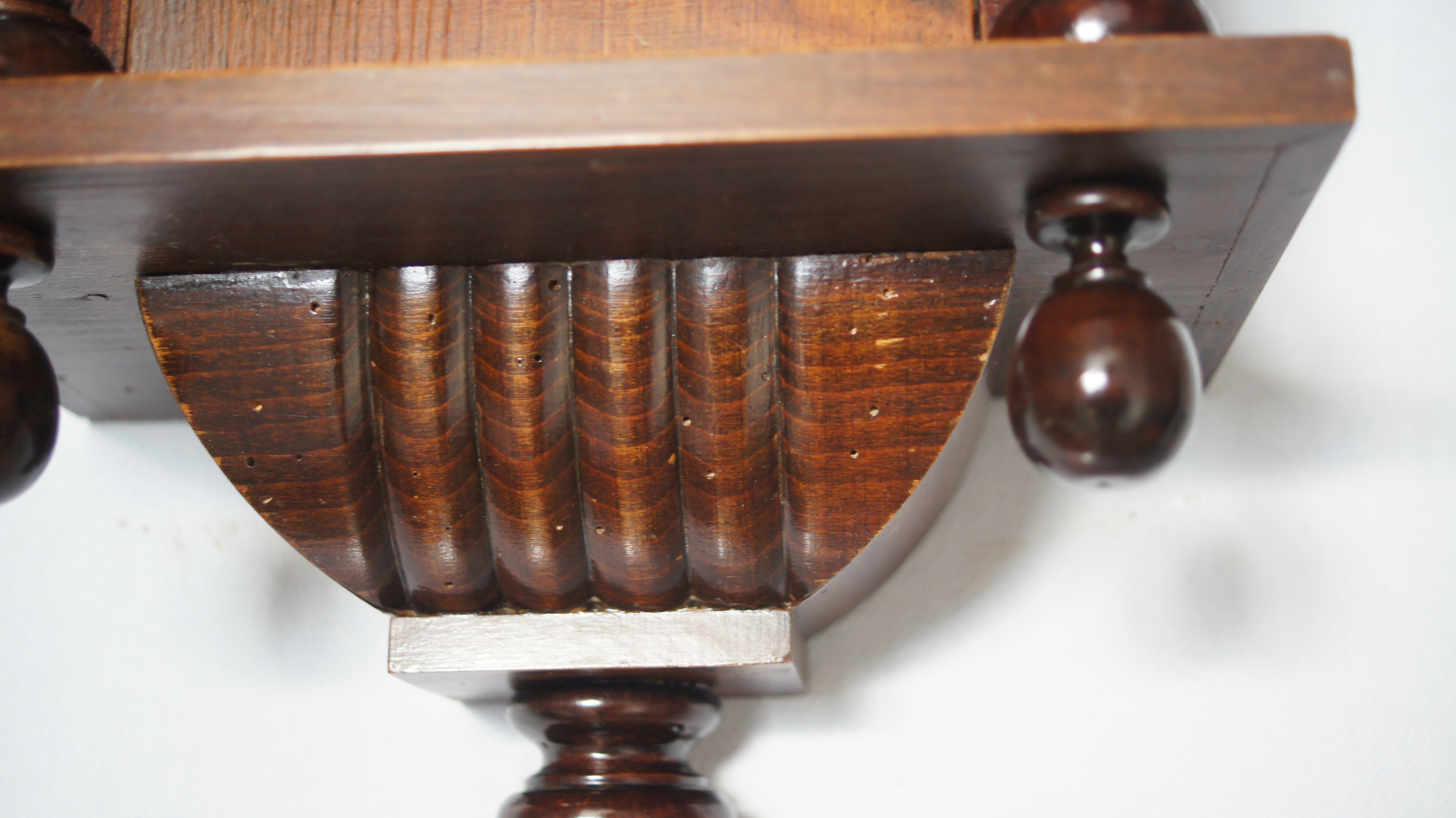 1923 Antique Mechanical Wooden Wall Clock by Gebrüder Junghans