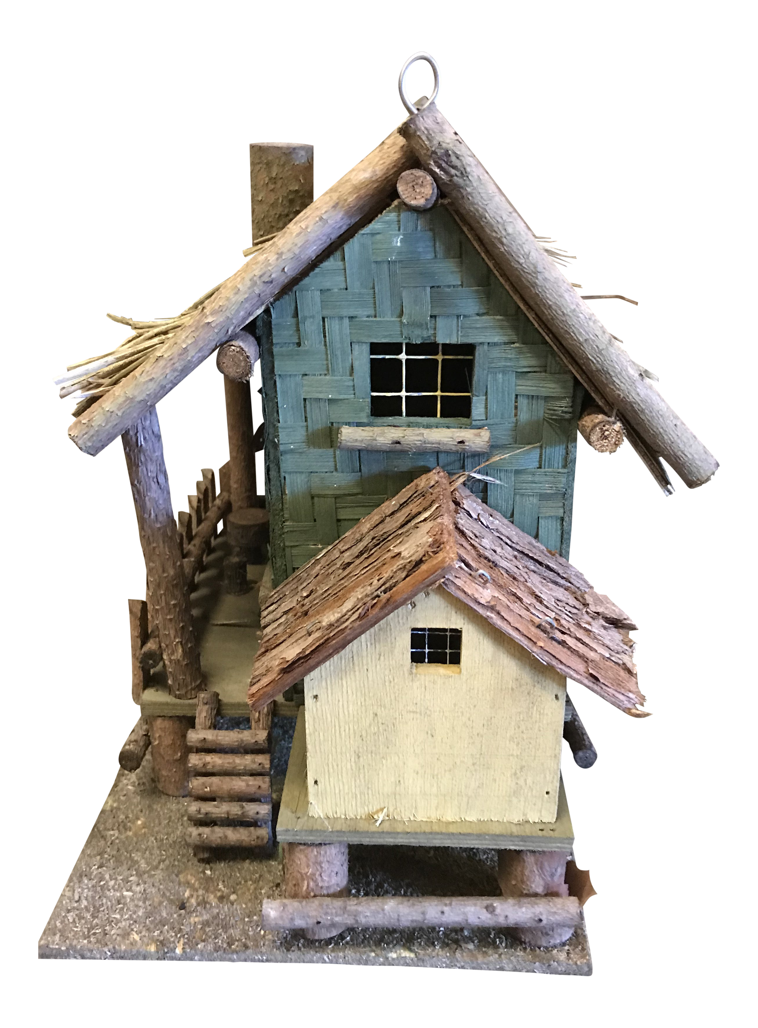 Vintage Folk Art Wood Bird House Chairish