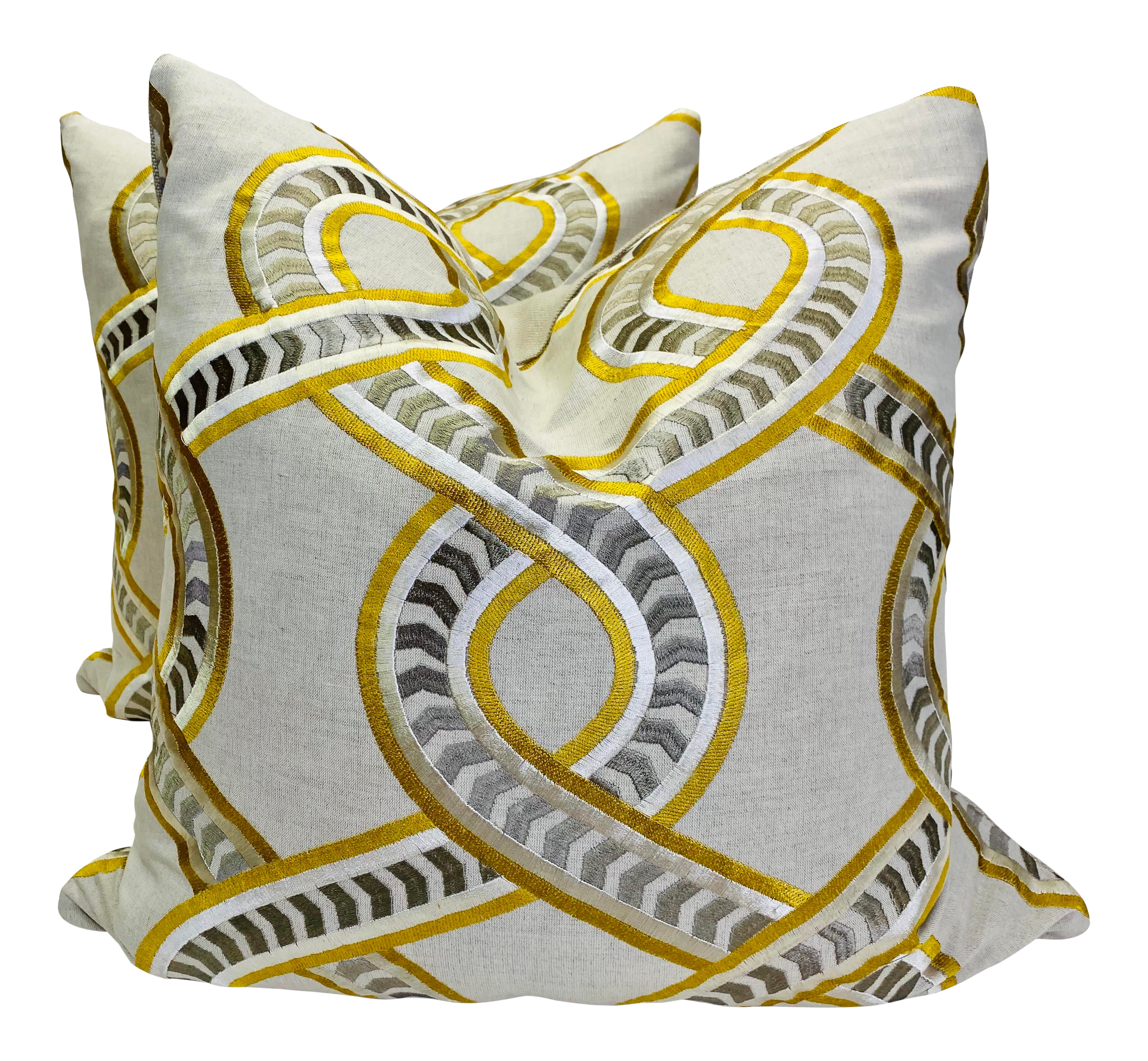 Robert Allen Trellis Twist Dandelion 22 Pillows A Pair Chairish