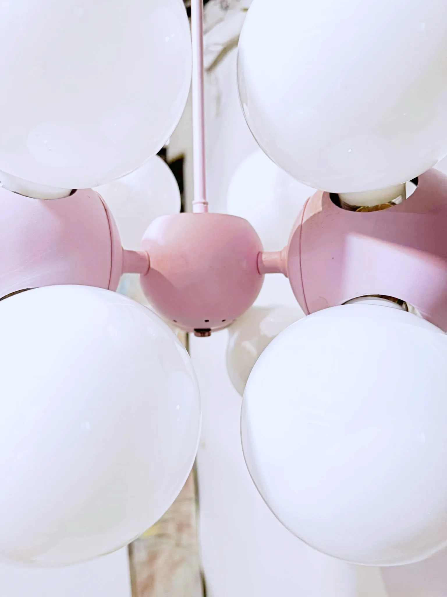 Mid-Century Pink Atomic Pendant Light Fixture Chairish