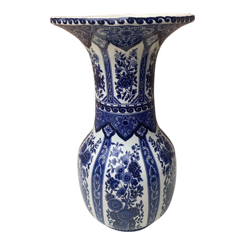 Cache-pot Jardinière Royal Sphinx Holland By Boch - Faïence Delfts, Modèle M21, Style Hollandais Vintage