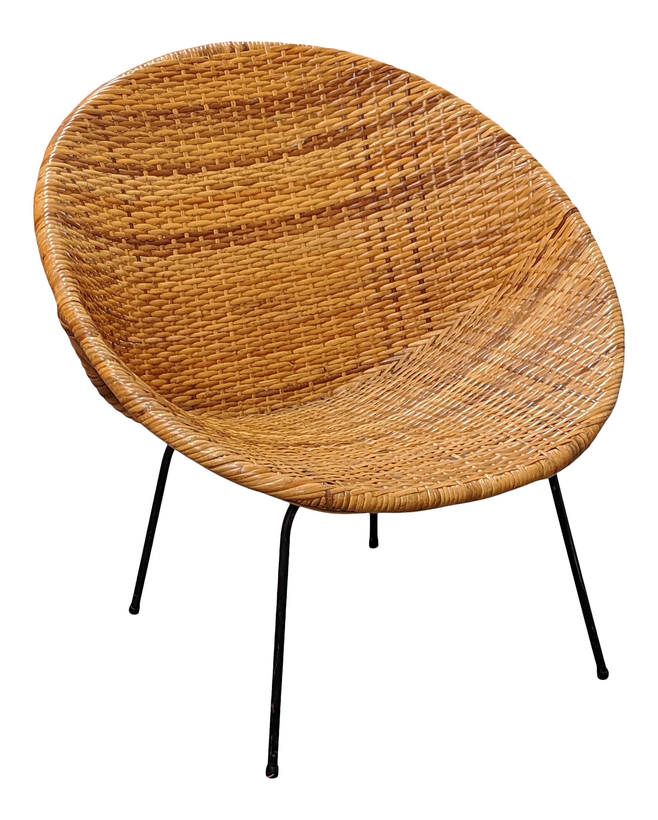modern wicker outdoor furniture on Mid Century Modern Wicker Hoop Chair Chairish
