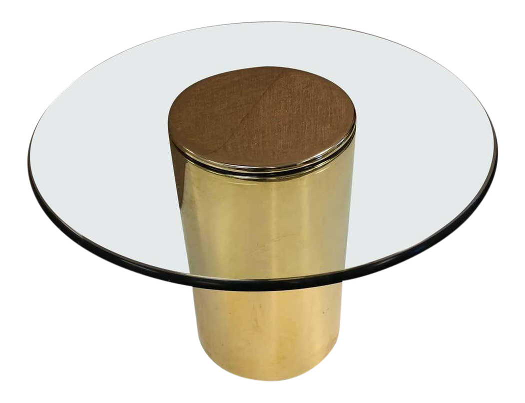 Modern Round Glass Top Side Table Chairish