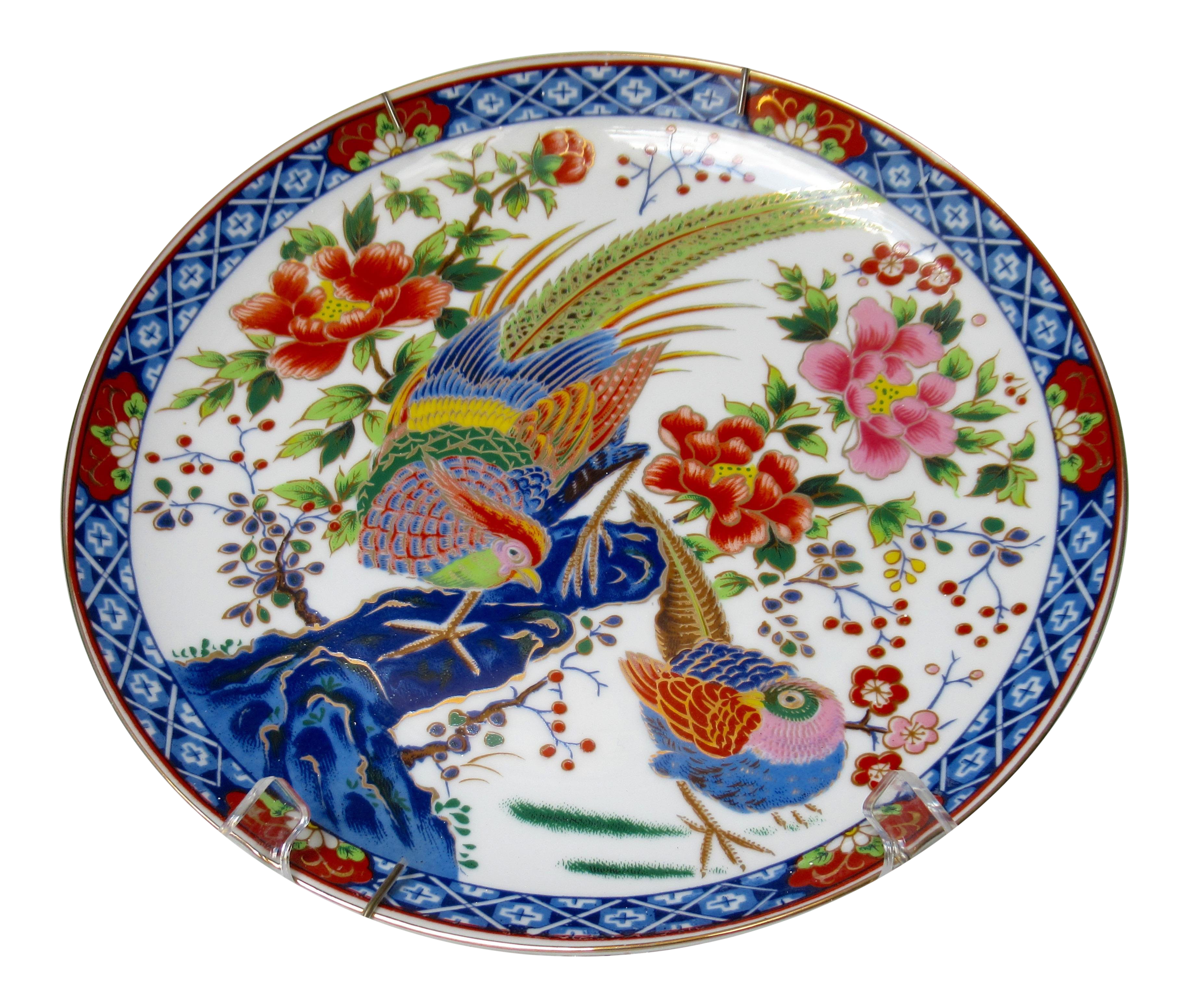 Vintage Hand Painted Porcelain Japanese Imari Decorative Wall