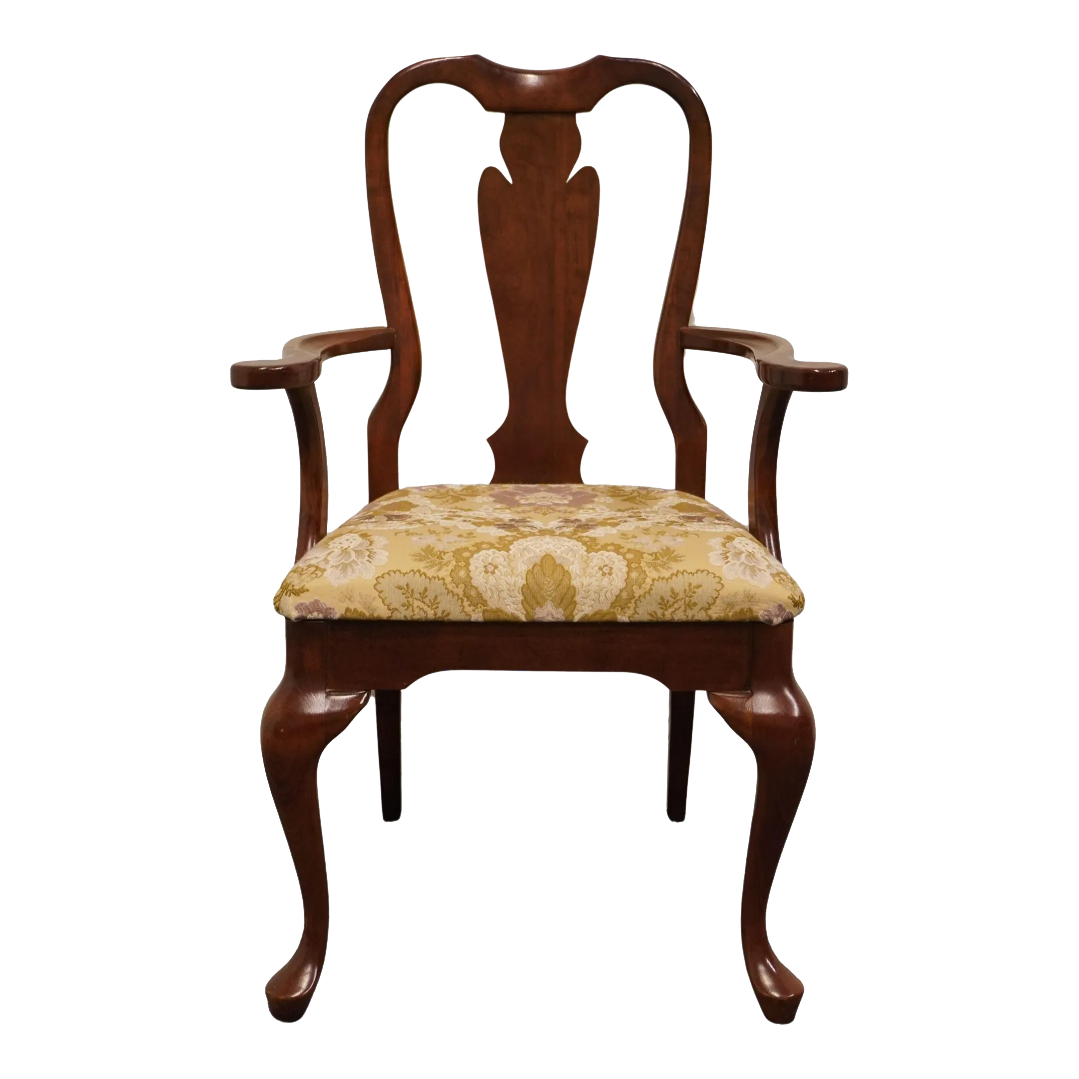 Cresent Furniture Solid Cherry Traditional Queen Anne Style Dining Arm