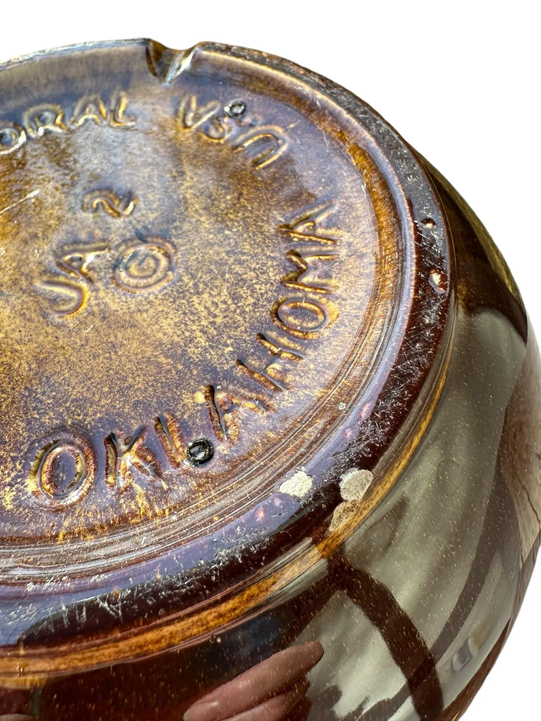 Vintage 1970's D&D Floral Oklahoma Usa Ja-2 Pottery Planter