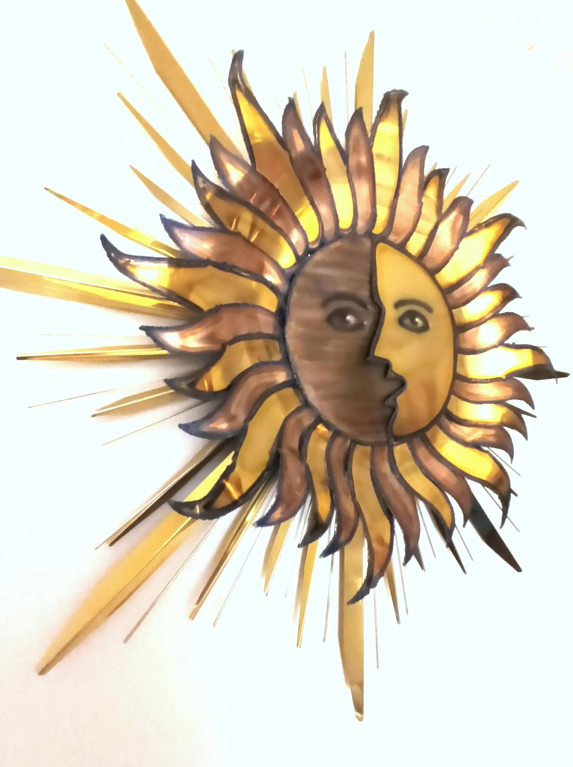 1980s Curtis Jere Sunburst Celestial Metal Sculpture