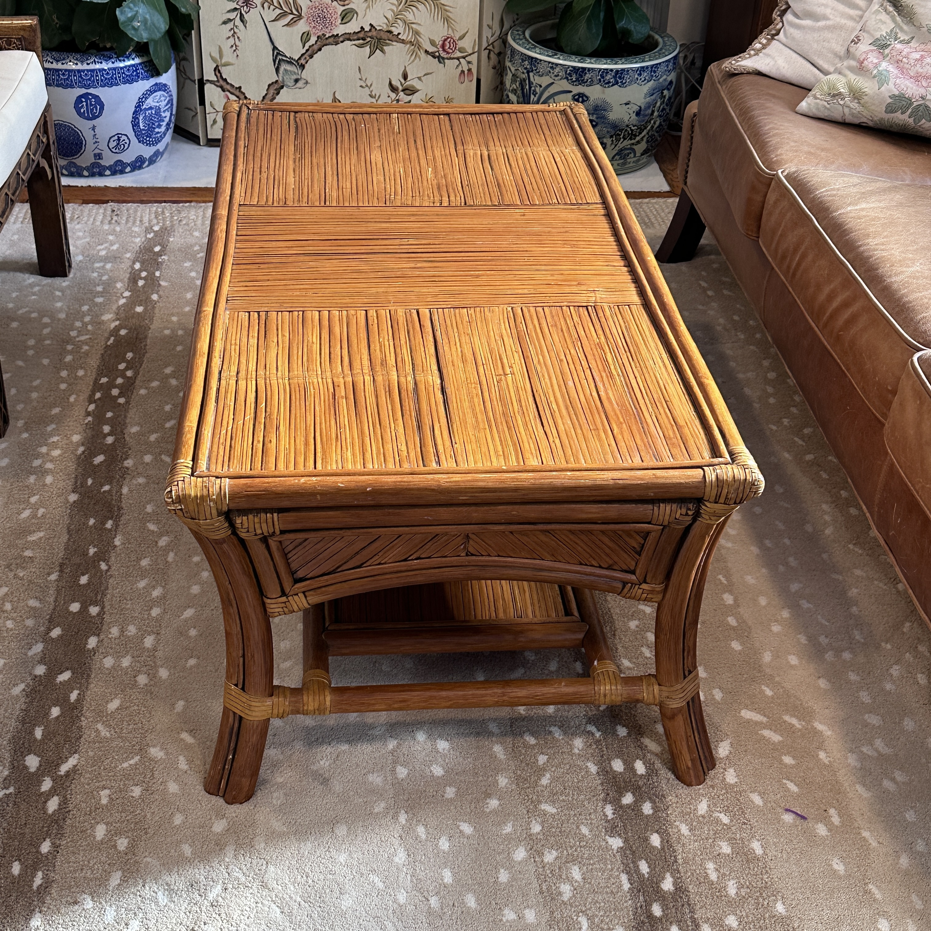 センターテーブル・ローテーブル Old Rattan Coffee Table センターテーブル・ローテーブル Old Rattan Coffee Table Mid 20th