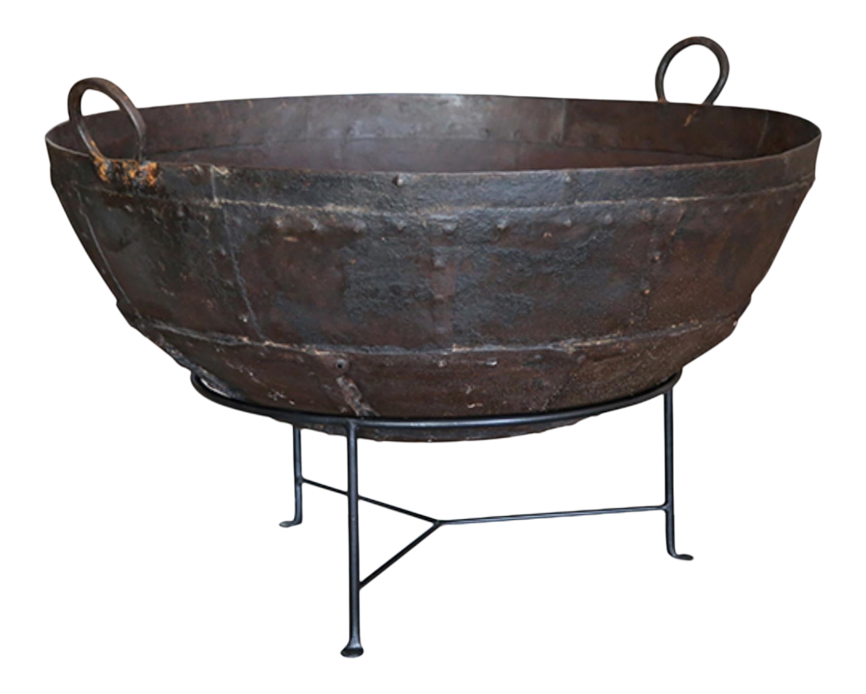 Iron Kadai Fire Bowl Chairish