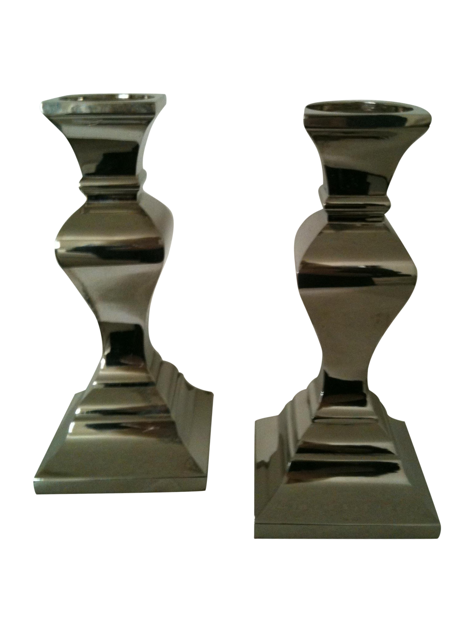 MidCentury Silver Candlesticks A Pair Chairish