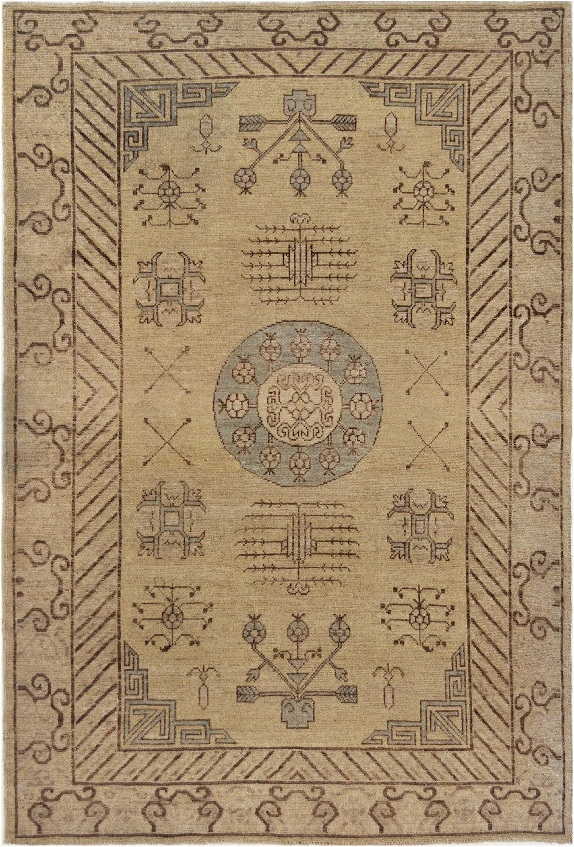 Mansour Fine Handmade Khotan Rug | Chairish
